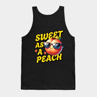 Sweet As A Peach - Funny Peach Quote Tank Top